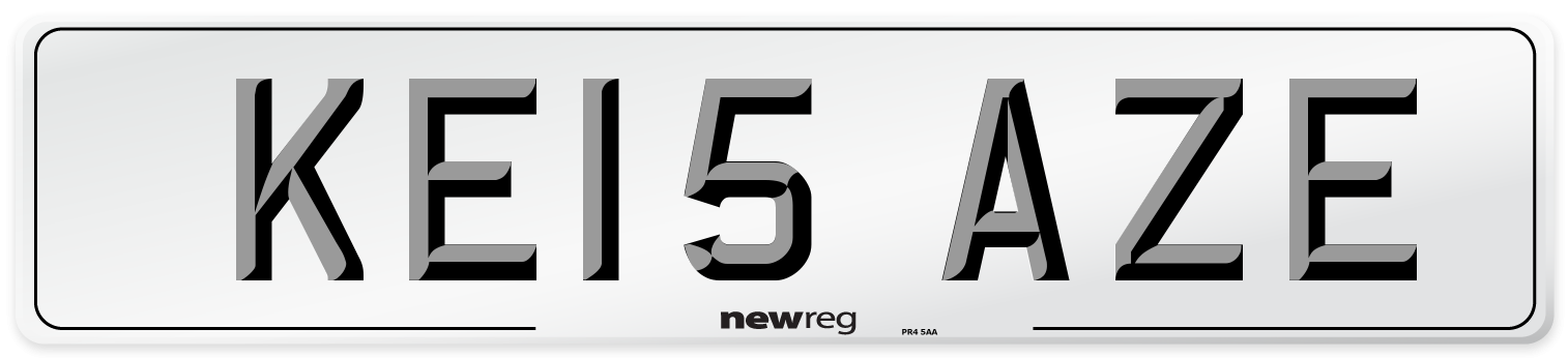 KE15 AZE Number Plate from New Reg